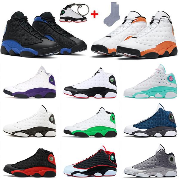 

13s mens womens basketball shoes hyper royal 2021 jumpman 13 bred 22 playoff black cat red flint he got home sports outdoor shoe size 36-47