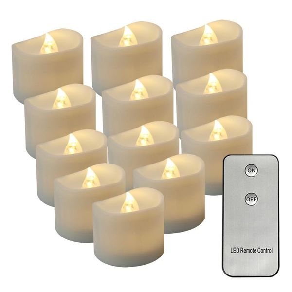 

candles 12pcs flameless electronic led remote control flickering tea light christmas wedding party home decoration