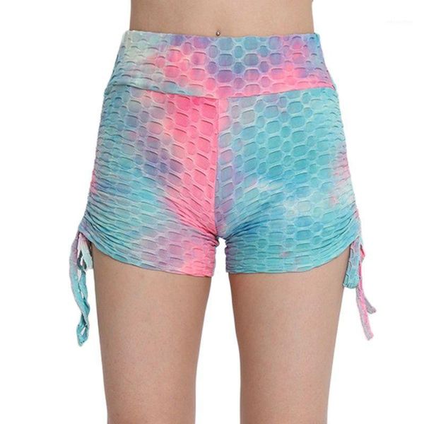 

colorful womens yoga shorts high waist workout pants fashion casual stretch gym wear outfit