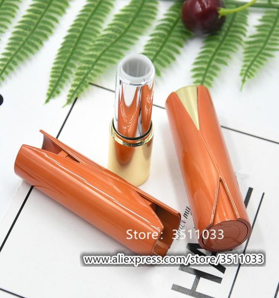 

storage bottles & jars 12.1mm bright orange lipstick tube elegant empty lip container gold diy press type cosmetic rouge bottle