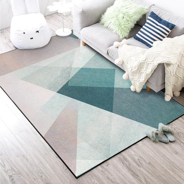 

carpets fashionable tapis nordic fresh and simple cross triangle green pink doormat bedroom living room sofa bedside carpet floor mat