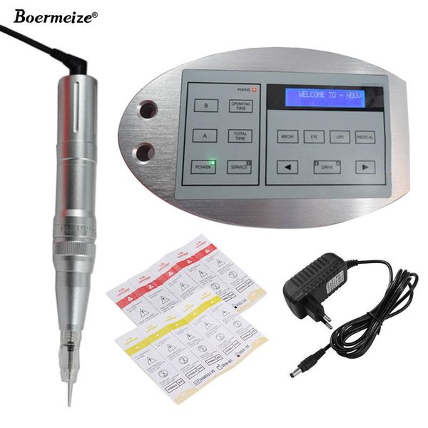

tattoo guns kits machine digital intelligent permanent makeup eyebrow lip kit swiss motor gun power supply needles