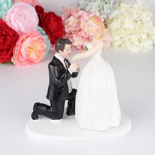 

other event & party supplies 1 pc bride and groom romantic proposing kissing funny figurine wedding cake er personalised marriage