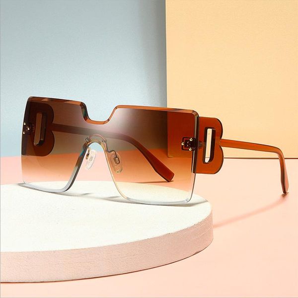 

sunglasses 2021 est women fashion design big frame vintage sun glasses gafas de sol mujer, White;black