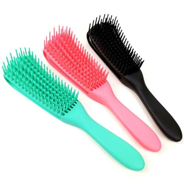 

hair brushes scalp massage comb wet curly detangling brush detangler for women men salon hairdressing styling tools, Silver