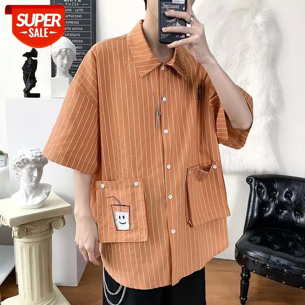 

2020 summer men's short-sleeved clothes shirts camisa masculina hawaiian shirt streetwear fashion large-size -4xl #f58n, White;black