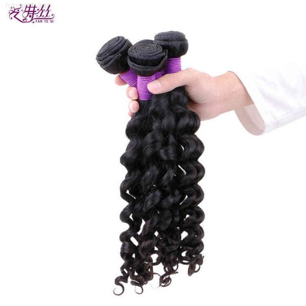 

wig loose deep wave real hair curtain wig, Black