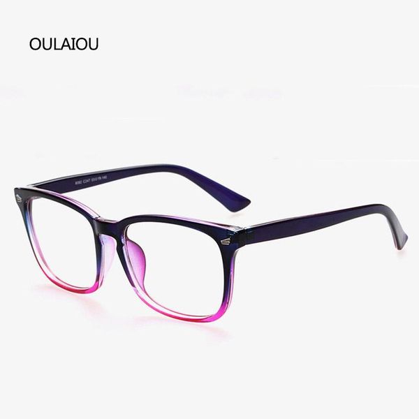 

brand design optical plain mirror eyeglasses frames men women big frame prescription eye glasses myopia eyewear fashion sunglasses, Black