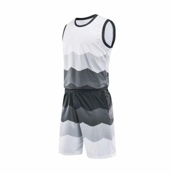 

custom men basketball set uniforms kits college basketballs jerseys sports diy customized training suits grey