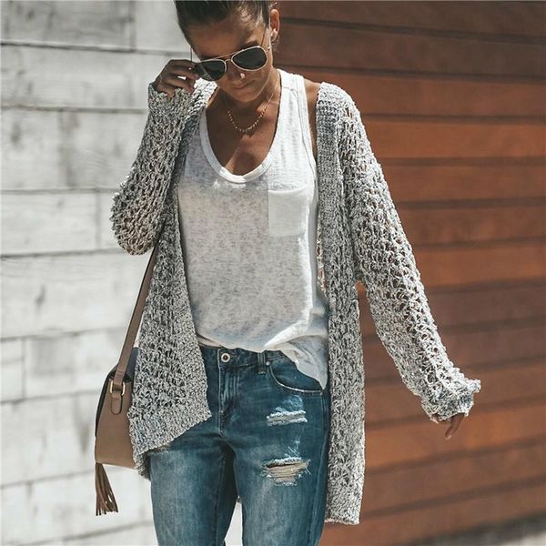 

women's sweaters autumn fashion sweater harajuku long cardigan abrigos mujer sleeve knitted cardiganloose largas sueltas coat, White;black