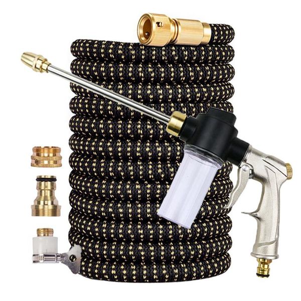 

25ft-125ft high pressure washer water gun garden hose foam pot car wash nozzle power sprinkler pvc pipe cleaning dropship watering equipment