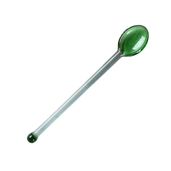 

dessert spoon heat-resistant glass spoons for milk coffee tea stirring pyrex kitchen bar supplies