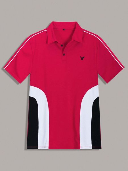 

men cut and sew embroidery polo shirt m0i8#, White;black