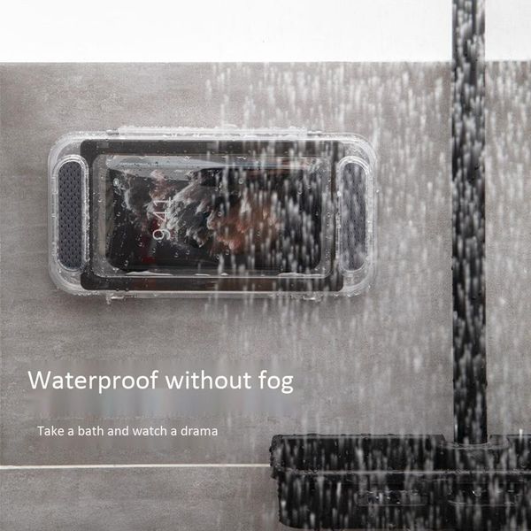 

cell phone mounts & holders bathroom waterproof holder storage box supports press screen horizontal and vertical switch for