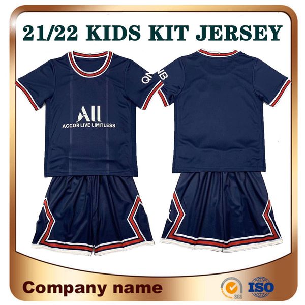 

21/22 neymar jr kids kit soccer jerseys 2021 home di maria marquinhos mbappe verratti children shirt cavani draxler kits football uniforms, Black