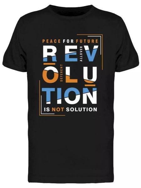 

peace for future tee men's -image by shutterstock, White;black