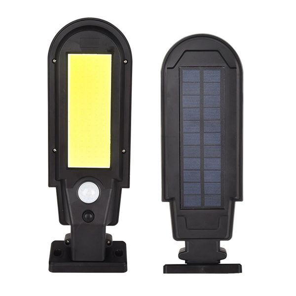 

100cob solar powered lamp patio security panel light control pir motion sensor