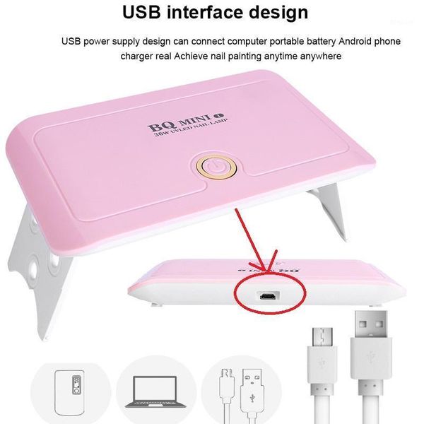 

nail art lamp mini portable folding potherapy machine uv/led light home use dryers1