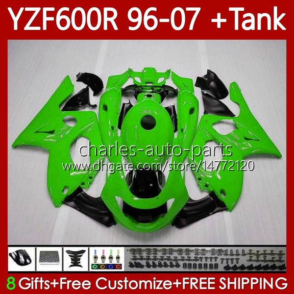Fairings + Tank para Yamaha YZF600R Thundercat YZF 600R 600 R 96 97 98 99 00 01 02 07 Corpo 86No.123 YZF-600R 1996 2003 2004 2005 2006 Green Green YZF600-R 96-07