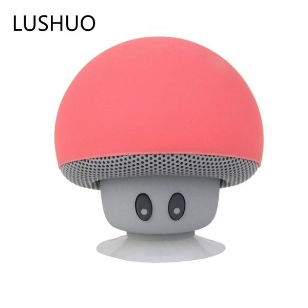 

mini bluetooth speaker colorful multi-function cartoon mushroom phone tablet holder head sucker outdoor small speakers portable