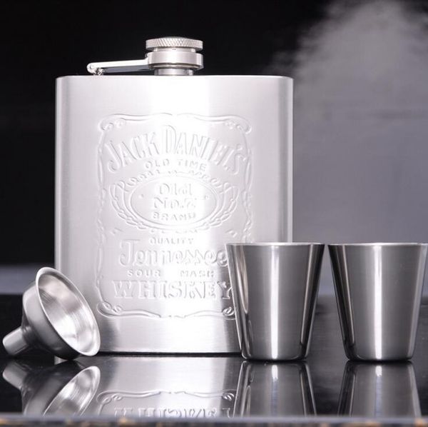 

hip flasks 1pcs portable engraved 7oz stainless steel flask gift box personalized as christmas bar accessary for man