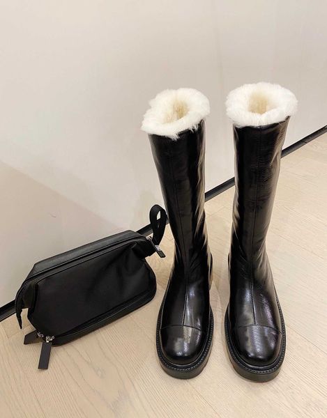 

leather casual boots women's shoes martin boots plaid upper is 66, Black