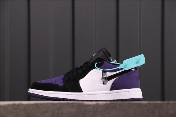 

jumpman 1 low cut court purple jumpman low men fashion trainers new luxurys designers shoes ship with box