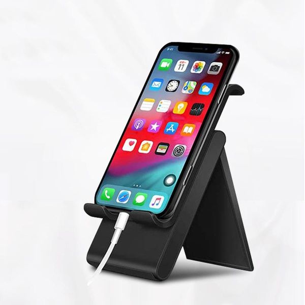 

portable foldable phone stand soft silica gel non-slip mobile smartphone support tablet holder lazy desk cell mounts & holders