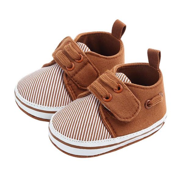 

baby boys girl breathable striped patch anti-slip shoes sneakers toddler soft soled first walkers