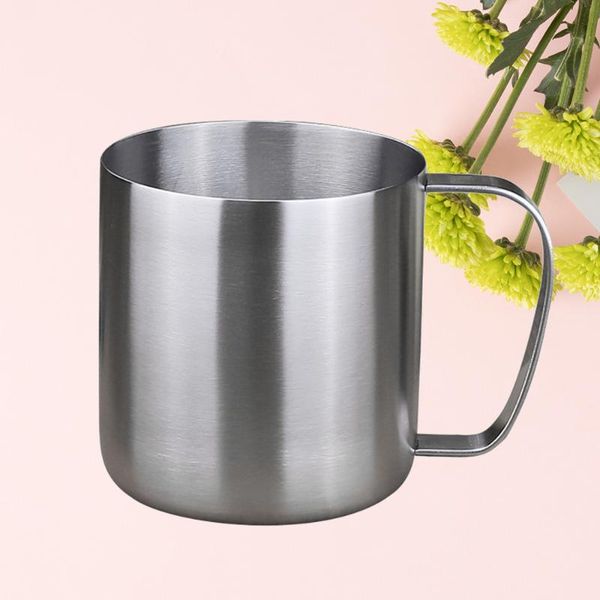 

mugs 480ml 304 stainless steel drinking cup with wire drawing and sanding process