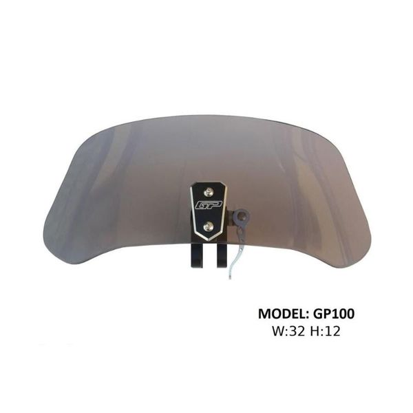 

motorcycle windshield universal wind deflector - smoke