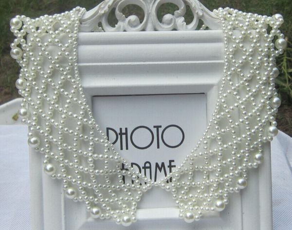 

necklace designer 2022 new arrival summer fashion luxury handmade imitation pearl fake collar necklace for woman clothes accesso, Blue;red