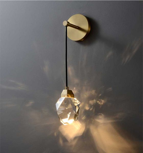 

deyidn crystal wall lamp small chandelier cloakroom bedside light on the bedroom living room copper aisle bar hanging