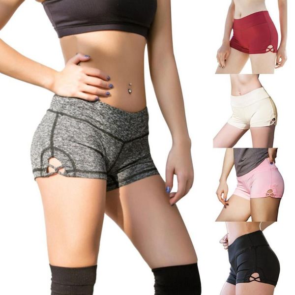 

women's shorts sports cross side hollow yoga ladies stretch all-match daily exercise fitness pants beach 2021, White;black