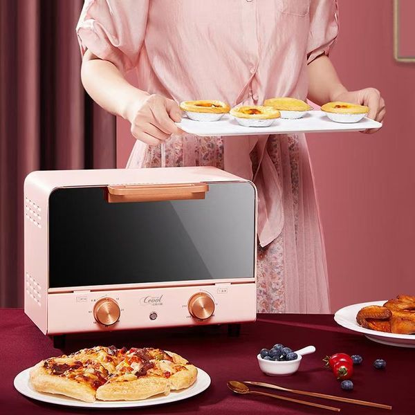 

electric ovens 220v 750w oven 10l temperature control intelligent timing for baking multifunctional pizza frying pan machine kx10
