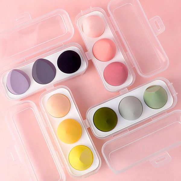 

sponges, applicators & cotton 3 pc beauty egg sponge puff powder air cushion wet and dry makeup tool combined face foundation cosmetic blend
