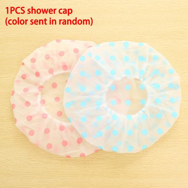 

shower caps waterproof cap beauty town care accessories el hat dot bath hats