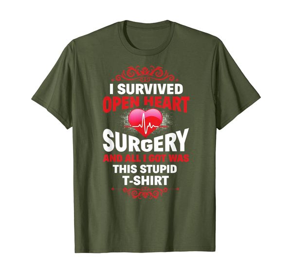 

I Survived Open Heart Surgery Funny Survivor Get Well Gift T-Shirt, Mainly pictures