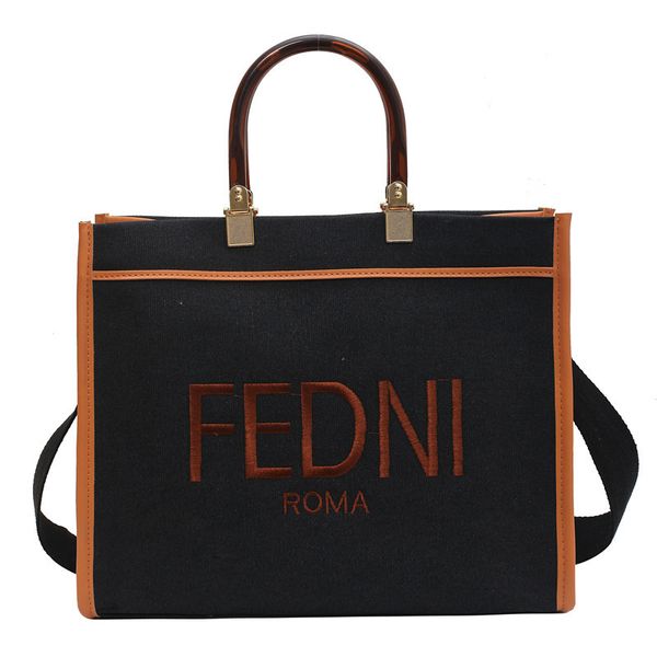 

version simple women's autumn winter new fashion versatile single shoulder bag large capacity portable canvas tote purses sale