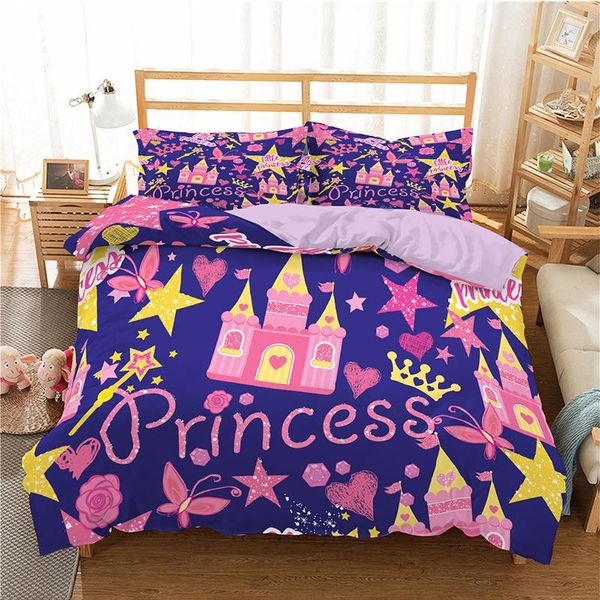 

bedding sets english letters 3d set comfortable pattern duvet cover with pillowcase 2/3pc adults home textiles