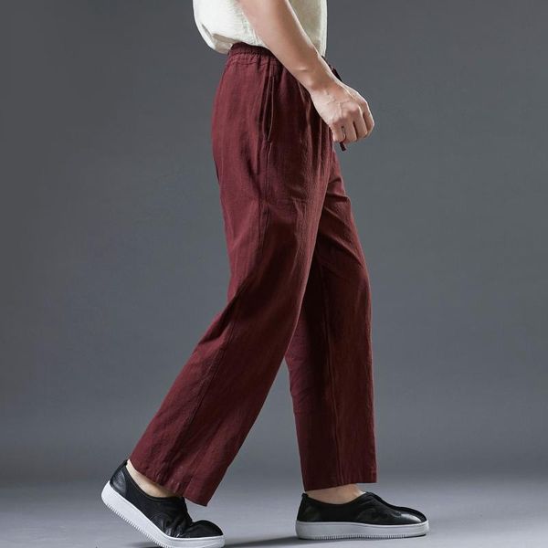 

men yoga tai chi kungfu wushu pant linen loose quickly dry sweatpants jogging exercise workout casual gym running trousers outfit