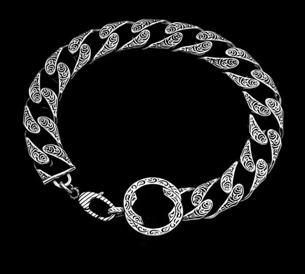 

have stamps sell fashion leather bracelets bangles mens and women party wedding lovers gift engagement jewyelry for hip hop with box, Black