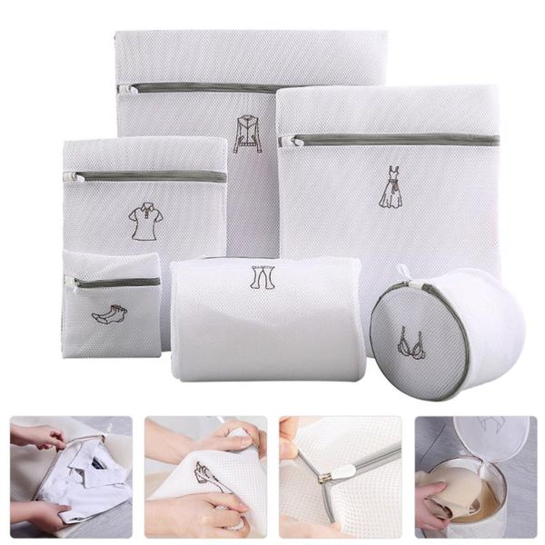 

laundry bags 1 set/6pcs mesh socks t-shirt underwear washing