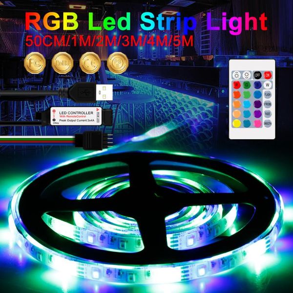 

strips led rgb 2835 0.5 1 2 3 4 5m tv backlight strip usb dc 5v waterproof light flexible red green bulb lamp us eu plug