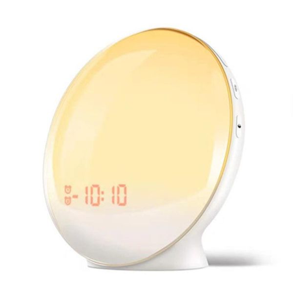 

other clocks & accessories led sunset sunrise fm radio colorful lights music atmosphere clock wake up cute sleeping natural