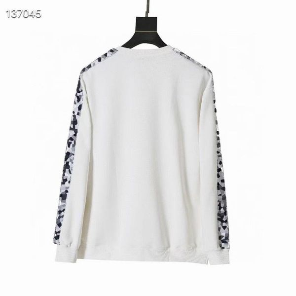 

mens hoodie designer men's sweaters pullover for couple long sleeve round neck men sweatshirt white black 2 colors