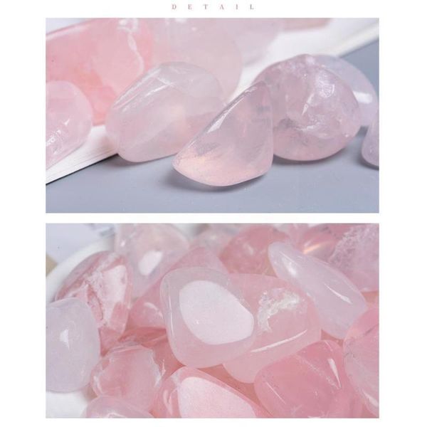 

decorative objects & figurines 1pc natural crystal rose quartz gravel irregular polishing healing aquarium minerals home reiki stone specime