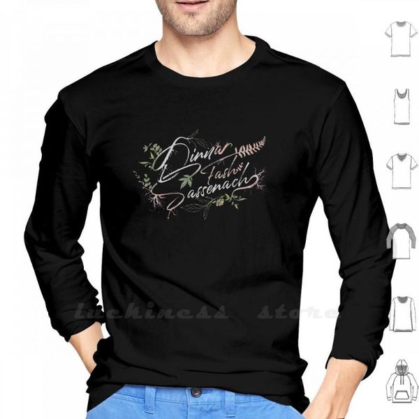 

men's t-shirts dinna fash sassenach - outlander official merch long sleeve officialmerch scottish highlands, White;black