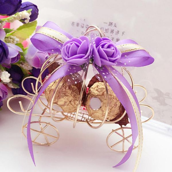 

pumpkin cart sugar box iron wedding candy packaging rack flower car floristics baby shower birthday favors gift wrap