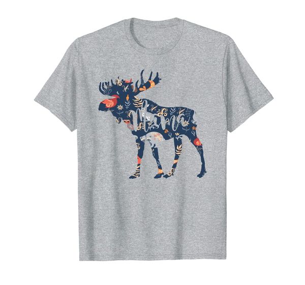 

mama moose floral woodland cute gift t-shirt, White;black
